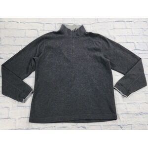 Quiksilver Pullover 1/4 Zip MENS SIZE XL Gray Sweatshirt Sweater